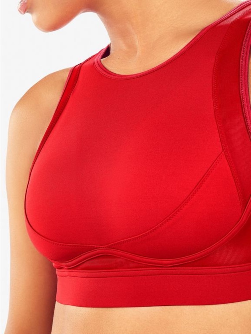 Fabletics Blare High Impact Sports Bra II Red
